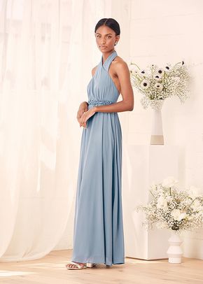 Don't Let Go Slate Blue Halter Maxi Dress, Lulus Bridesmaid