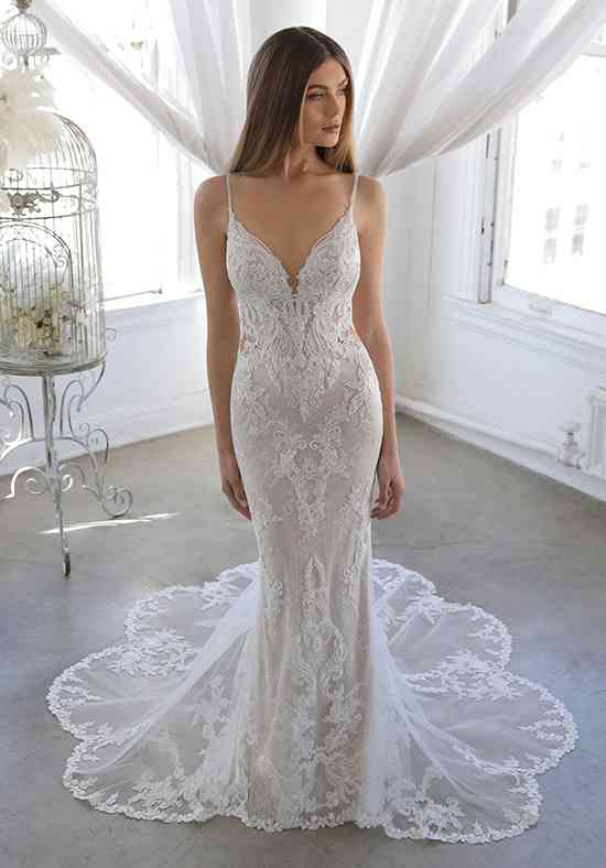 rhinestone reception dress