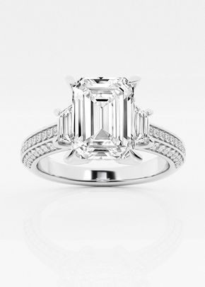 Badgley Mischka Side Stone Engagement Ring-RIGJRD02160T-HW11, Grown Brilliance