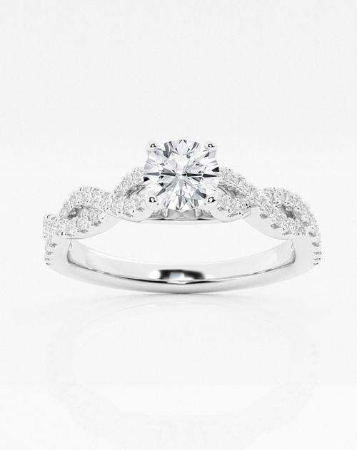 Side Stone Engagement Ring-RIGR629-X1R050-GW3, Grown Brilliance