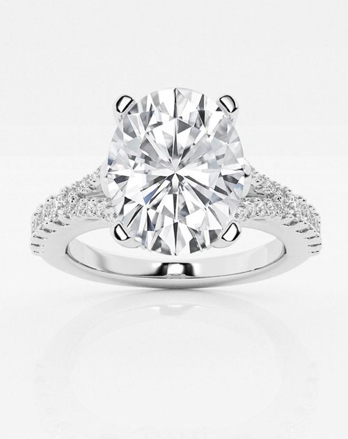 Badgley Mischka Side Stone Engagement Ring-RIGJRZ76040H-HW4, Grown Brilliance