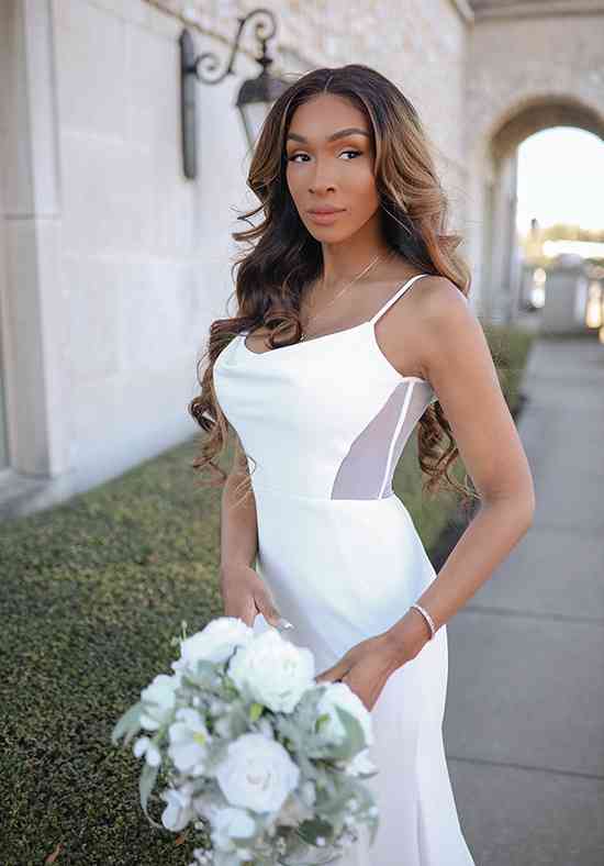 White tight wedding top dress