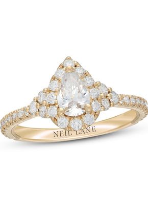 Neil Lane Diamond Engagement Ring 1 ct tw Pear/Round 14K Yellow Gold, Kay Jewelers