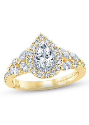 Monique Lhuillier Bliss Diamond Engagement Ring 1-1/4 ct tw Pear, Round & Marquise-cut 18K Two-Tone Gold, Kay Jewelers