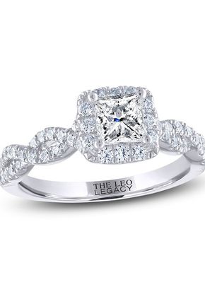 THE LEO Legacy Lab-Created Diamond Engagement Ring 1-1/6 ct tw Princess & Round-cut 14K White Gold, Kay Jewelers
