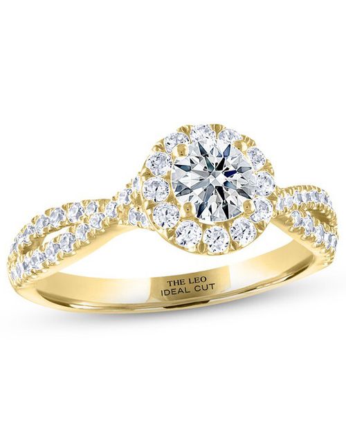 THE LEO Ideal Cut Diamond Engagement Ring 1 ct tw 14K Yellow Gold, Kay Jewelers