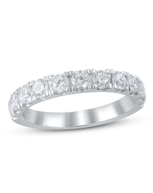 Lab-Created Diamonds by KAY Anniversary Ring 1 ct tw Round-cut 14K White Gold, Kay Jewelers