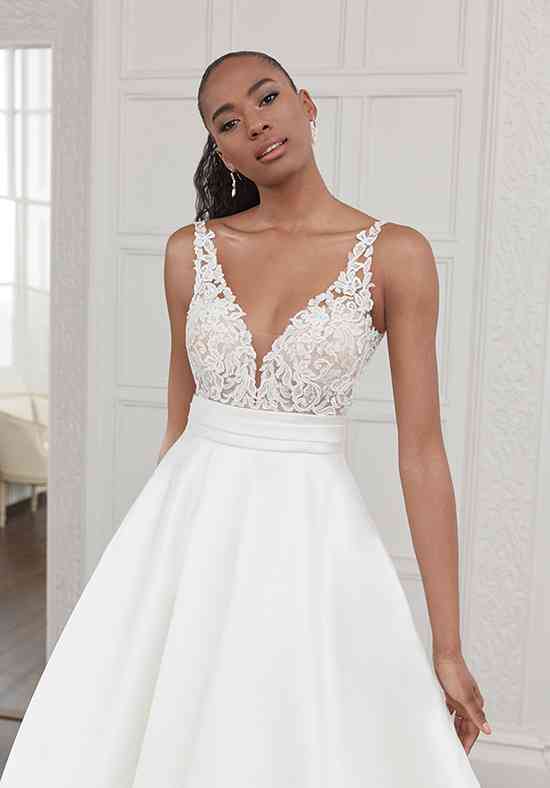 Lace top silk bottom wedding clearance dress