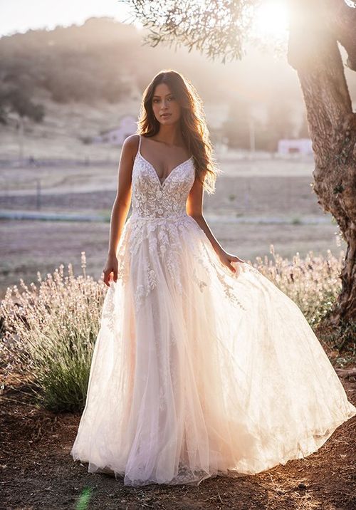 R3611 A Line Wedding Dress By Allure Romance 7452