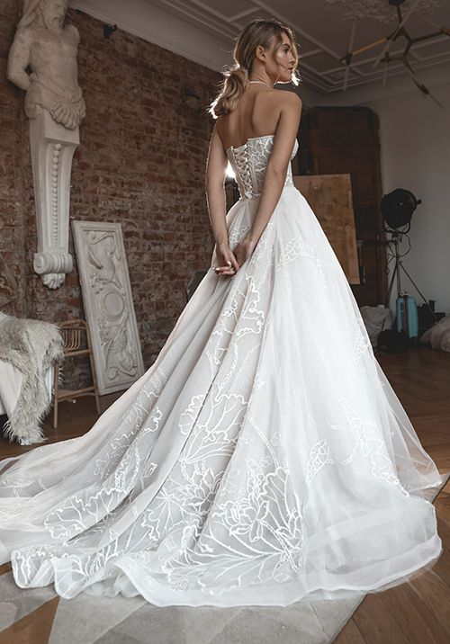 Floral Lace Wedding Dress Blum A-line Wedding Dress by Olivia Bottega ...