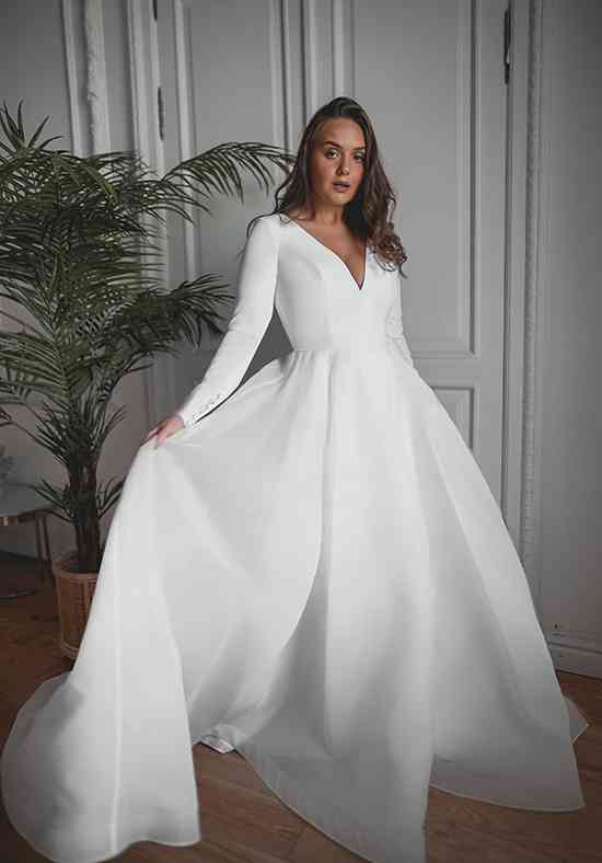 Organdy wedding outlet dress