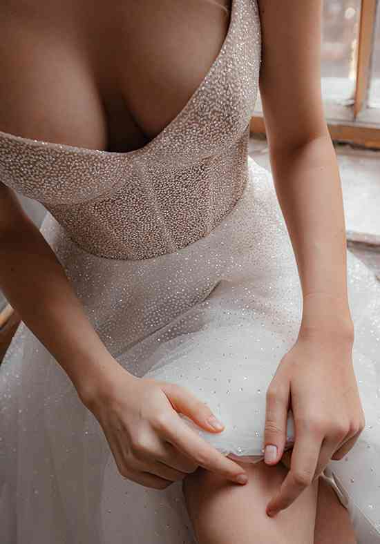 Sparkle Wedding Dress Freya A-line Wedding Dress by Olivia Bottega 