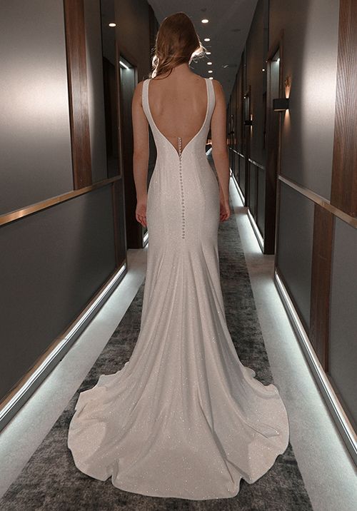 Sparkly Sheath Wedding Dress Eva, Olivia Bottega