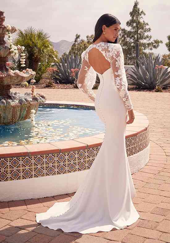 chinese dress ladies Size 14 Casablanca SL042 Ivory Detachable Sleeves – Bridal Sense