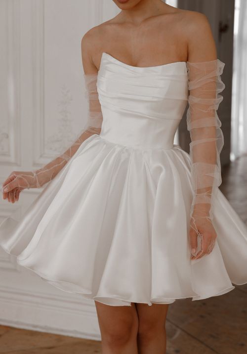 Short Wedding Dress Fiorelia Silk, Olivia Bottega