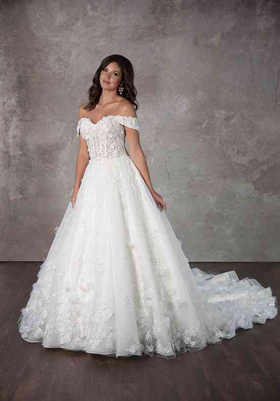 D4112 Ball Gown Wedding Dress by Essense of Australia - WeddingWire.com
