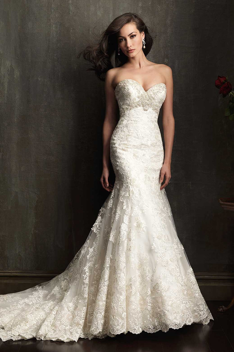 9051 Flared cut / Fit-n-Flare Wedding Dress by Allure Bridals ...