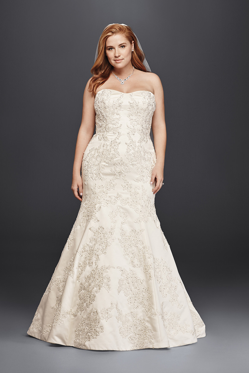 Oleg Cassini Style 8CWG594 Mermaid Wedding Dress by David's Bridal ...