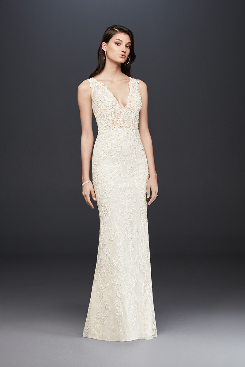 Galina Signature Style SWG772 Sheath Wedding Dress by David's Bridal ...