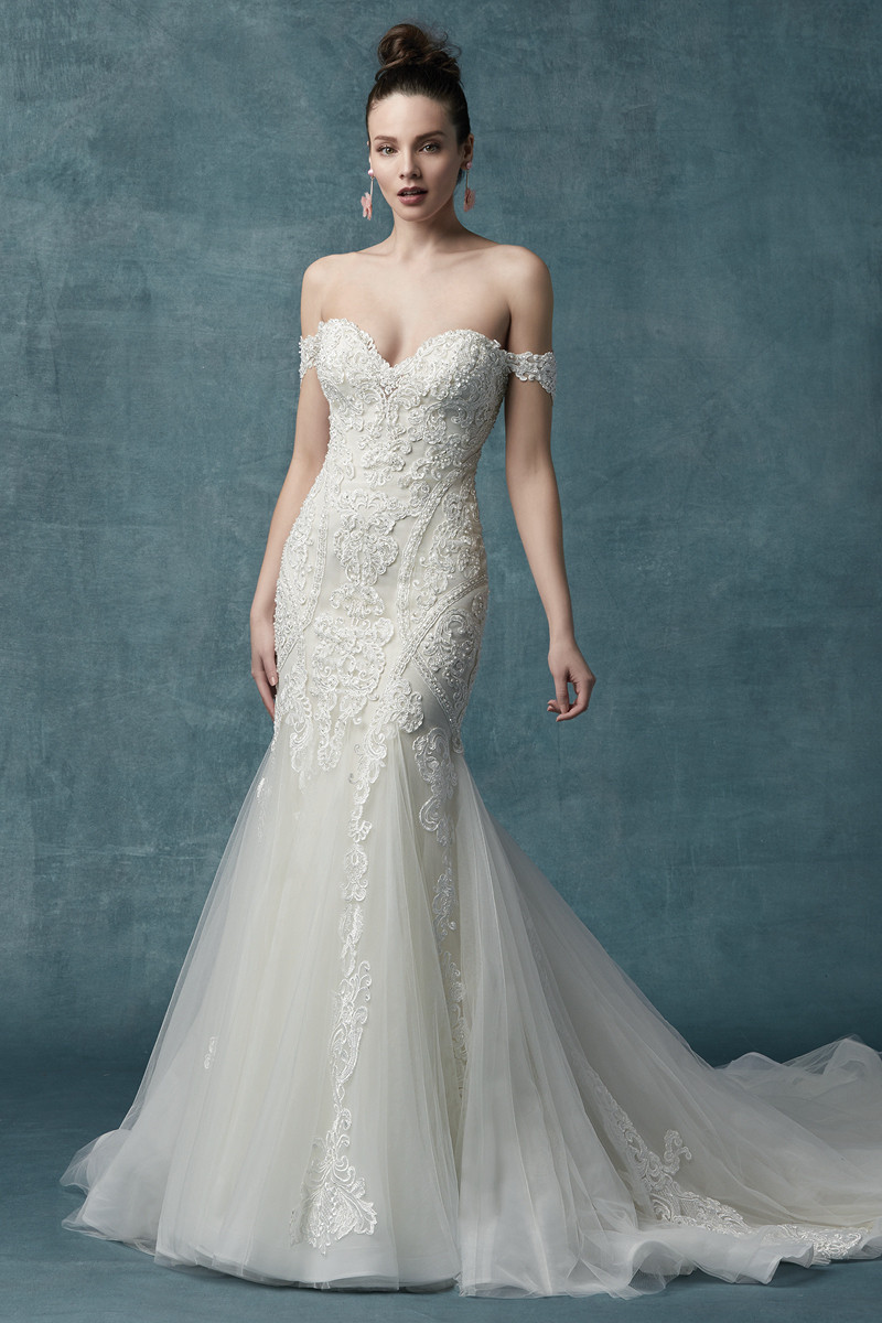 Quincy Flared cut / Fit-n-Flare Wedding Dress by Maggie Sottero ...
