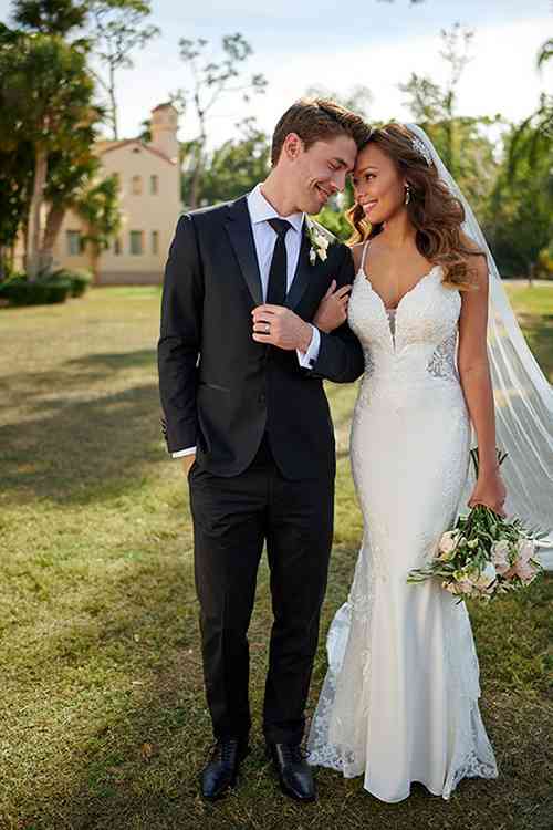 7118 Flared cut Fit n Flare Wedding Dress by Stella York WeddingWire