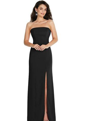 Thread Bridesmaid - Strapless Scoop Back Maxi Dress with Front Slit - TH089, 4457