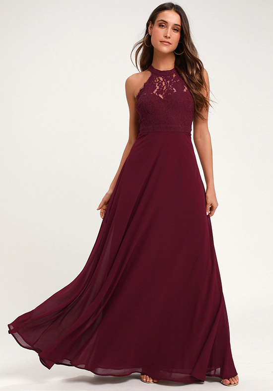 maroon maxi dress for wedding