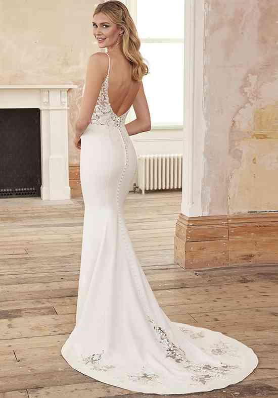 fitted crepe wedding dress