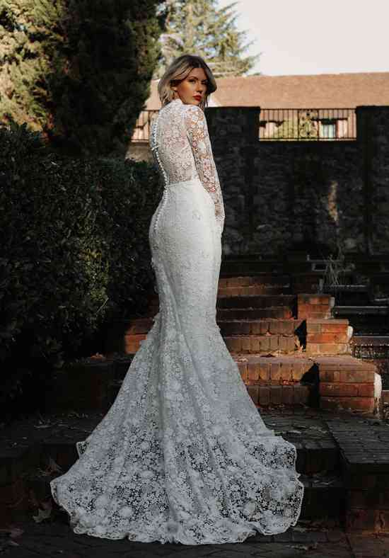 High Neck Boho Wedding Dresses Lace Bohemian Wedding Dress VW1104 –  Viniodress