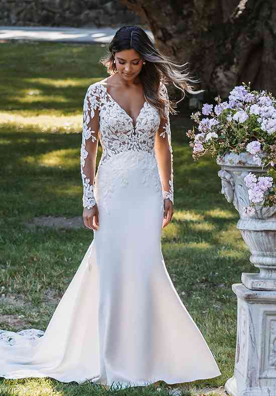 Crepe Wedding Dress Pictures 