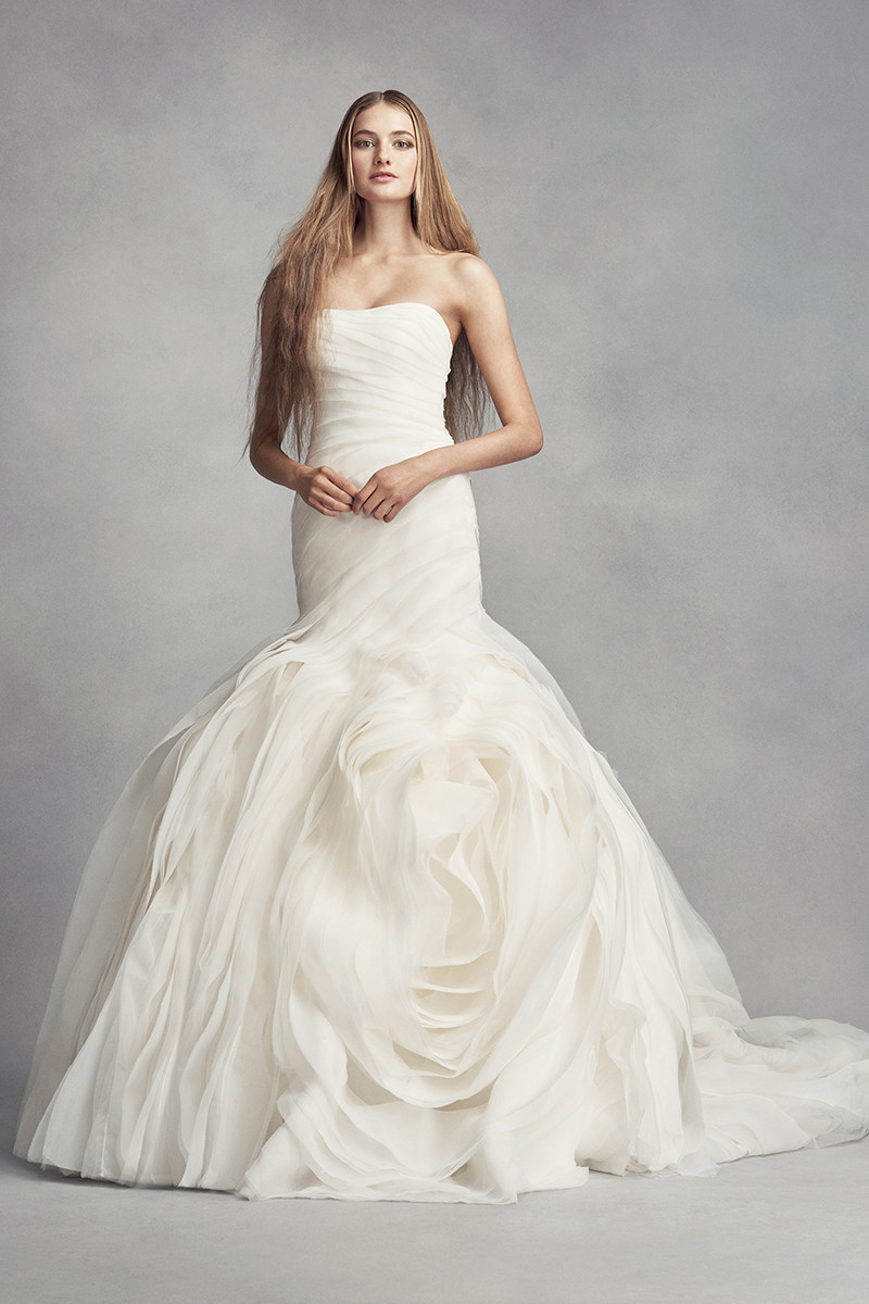 White By Vera Wang VW351395 Mermaid Wedding Dress By David s Bridal WeddingWire