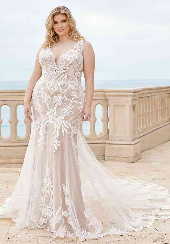 Style 2429 Annie, A-line Modern Lace Wedding Dress by Casablanca Bridal