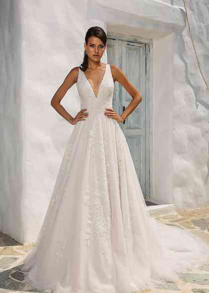 wedding dresses with roses at bottom