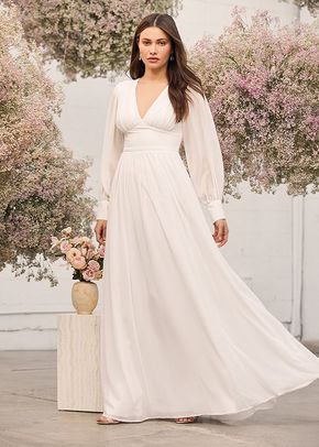 Give You My Heart White Long Sleeve Maxi Dress, 4413
