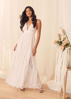 Sweetest Serendipity White Lace Maxi Dress, 4413