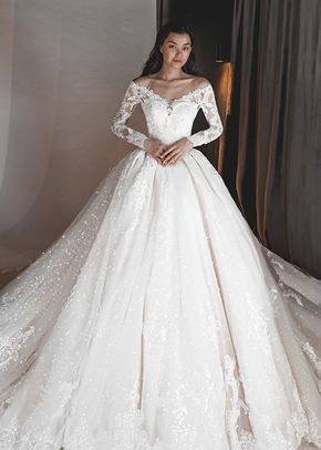 2 in 1 Lace Wedding Dress OB7962 with Detachable Skirt, 4491