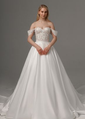 2 in 1 Wedding Dress Mitsis With Detachable Protea Skirt, 4491