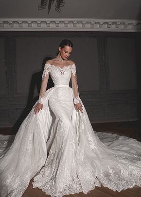 Lace Shimmery Wedding Dress Ornella 2 in 1, 4491