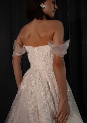 Lace Wedding Dress Jackopa with Leg Slit, 4491