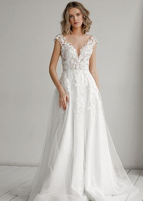 Light Ivory Lace Wedding Dress Enn, 4491