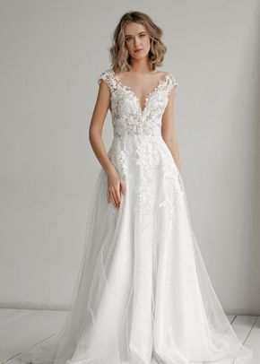 Light Ivory Lace Wedding Dress Enn, 4491