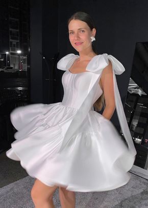 Mikado Wedding Dress Dixie 2 with Straps, 4491