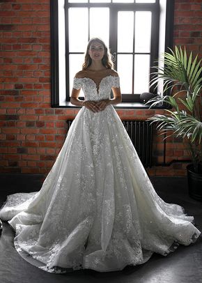 Princess Lace Off-the-Shoulders Wedding Dress Charlotte, 4491