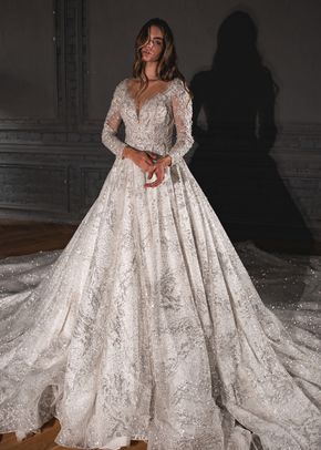 Royal Lace Off-The-Shoulder Sparkly Wedding Dress Meryem, 4491