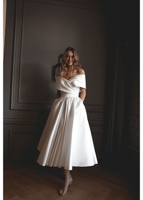 Satin Midi Wedding & Evening Dress Cameron, 4491