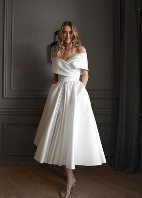 Satin Midi Wedding Dress Cameron, 4491
