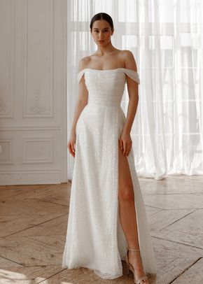 Wedding Dress Elu with Detachable Straps, 4491