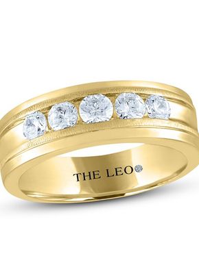 Men's THE LEO Diamond Wedding Band 1 ct tw Round-cut 14K Yellow Gold, 4454