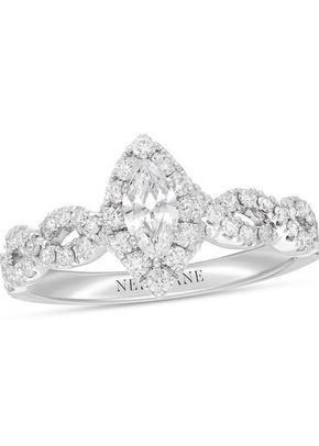 Neil Lane Diamond Engagement Ring 7/8 ct tw 14K White Gold, 4454