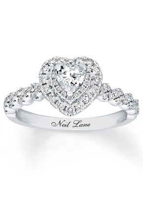 Neil Lane Engagement Ring 3/4 ct tw Diamonds 14K White Gold, 4454